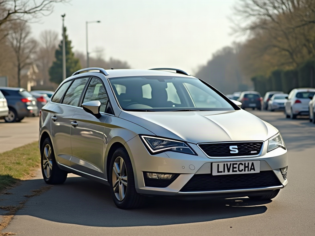 A photorealistic metallic silver high-roof estate — AI car build by @dnjsduddls0