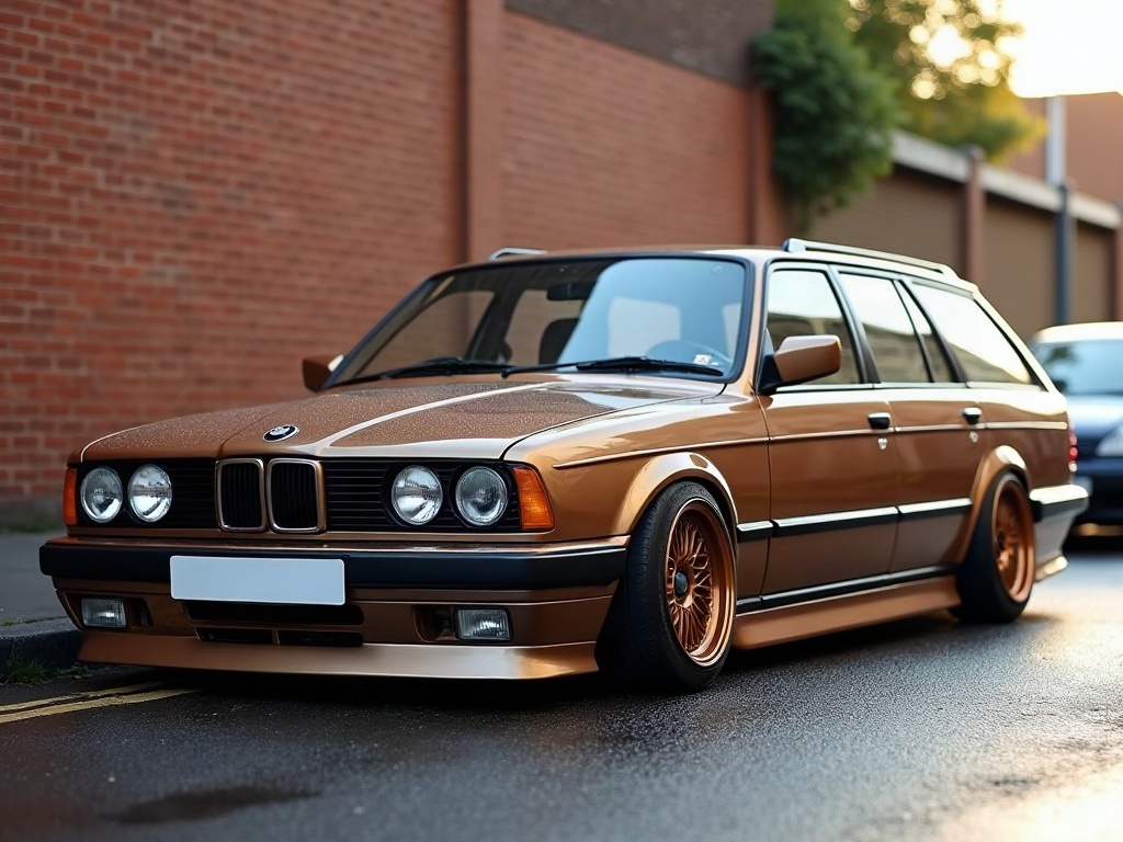 A photorealistic bronze high-roof estate — AI car build by @pawelchojaczyk