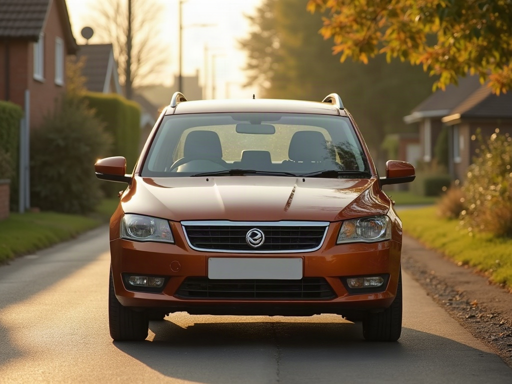 A photorealistic copper family hatchback — AI car build by @rondy6