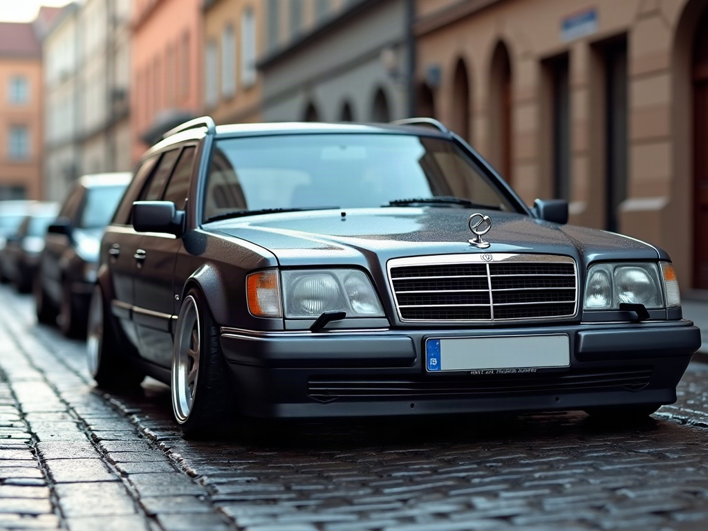 A photorealistic graphite grey estate station wagon — AI car build by @stath_ath