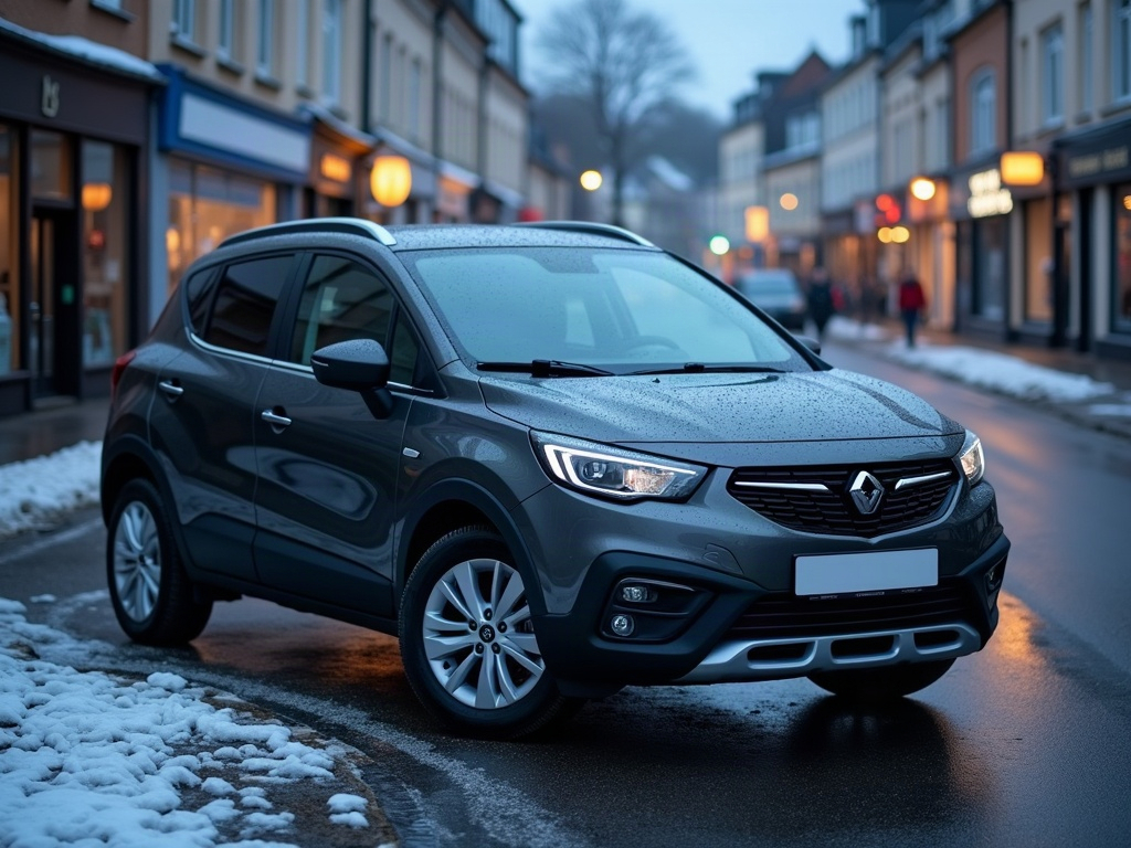A photorealistic dark grey boxy compact SUV — AI car build by @katherinerhodes52