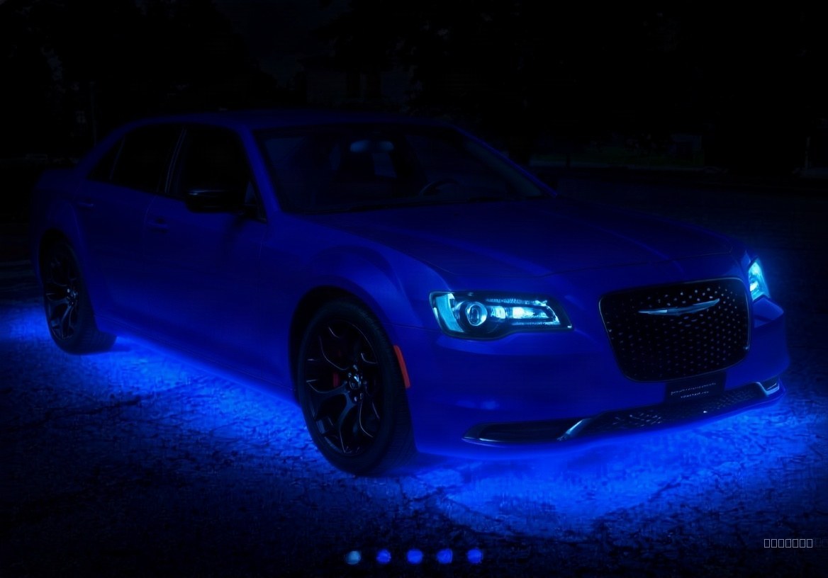 Add blue neon underglow lighting beneath the car — AI car build by @ibrahimujumatatu18