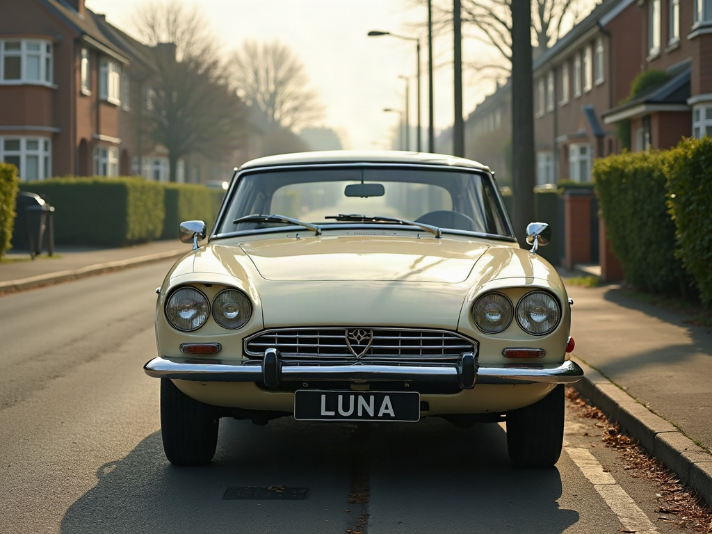 A photorealistic cream estate station wagon — AI car build by @isabelacorduneanu