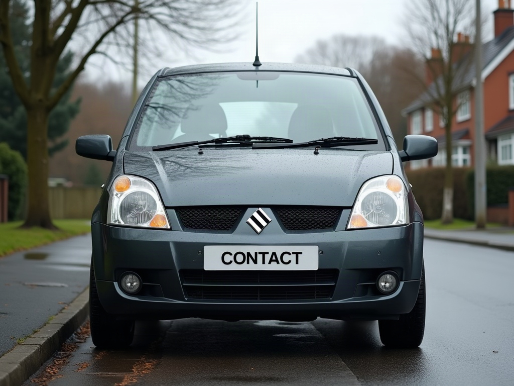 A photorealistic slate small city car — AI car build by @contactoivonneaguila