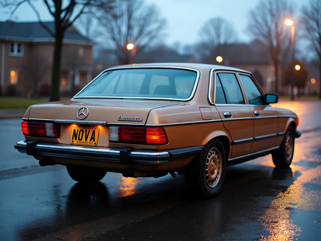 A photorealistic bronze mid-size family car — AI car build by @splurggg