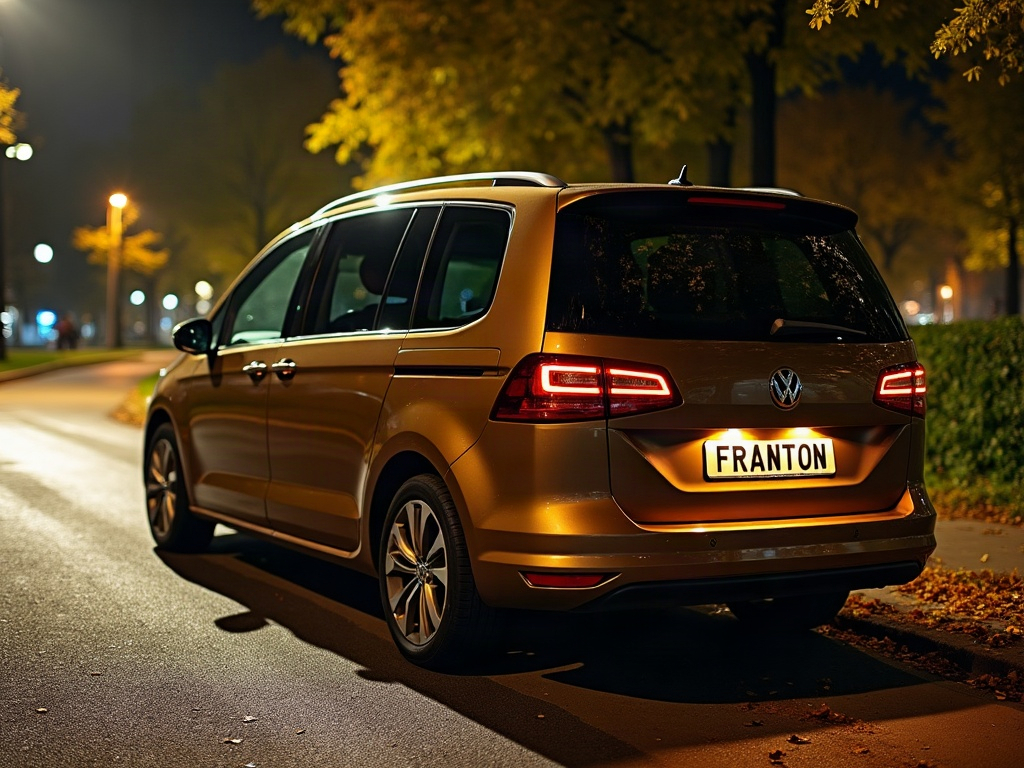 A photorealistic brown seven-seater family MPV — AI car build by @frantoniotimpanaro