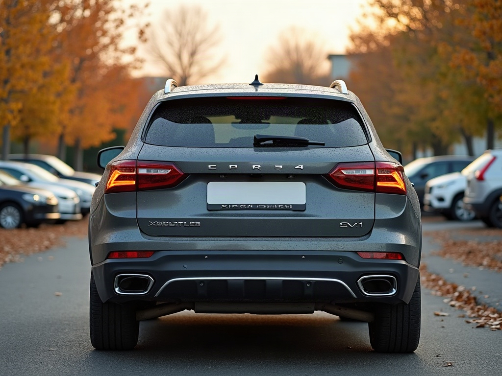 A photorealistic grey mid-size SUV — AI car build by @angeltheologou