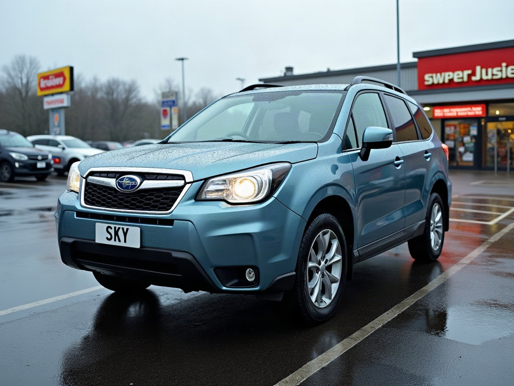 A photorealistic steel blue mid-size SUV — AI car build by @boulbenachaimae45