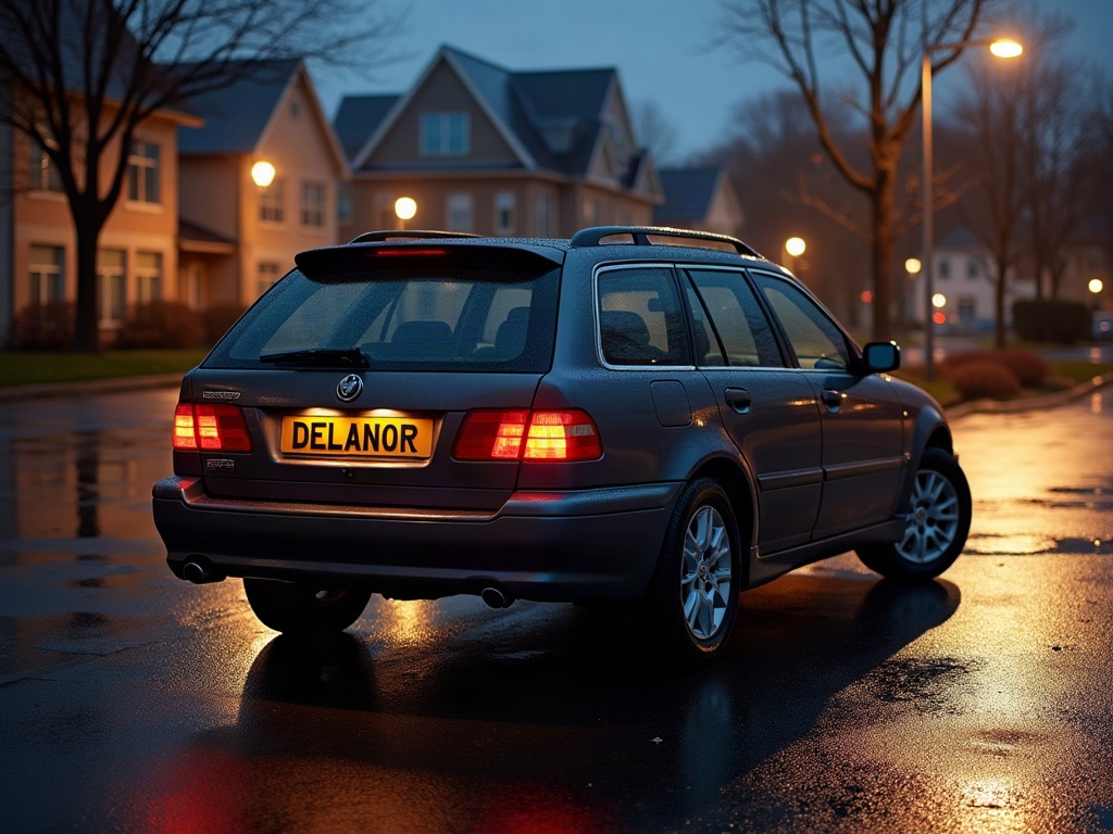 A photorealistic dark grey high-roof estate — AI car build by @abhrakasht