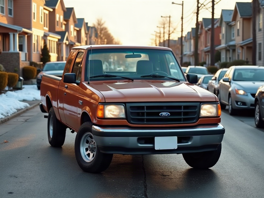 A photorealistic copper double-cab pickup truck — AI car build by @jopema21