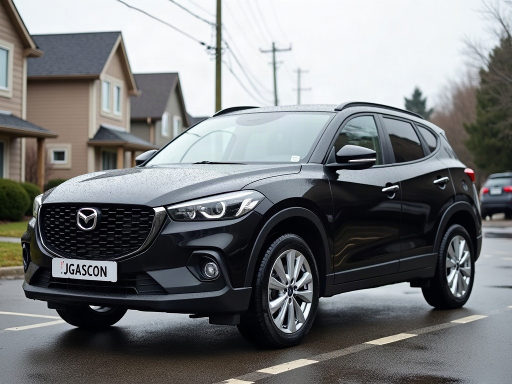 A photorealistic black crossover SUV — AI car build by @jgasconp