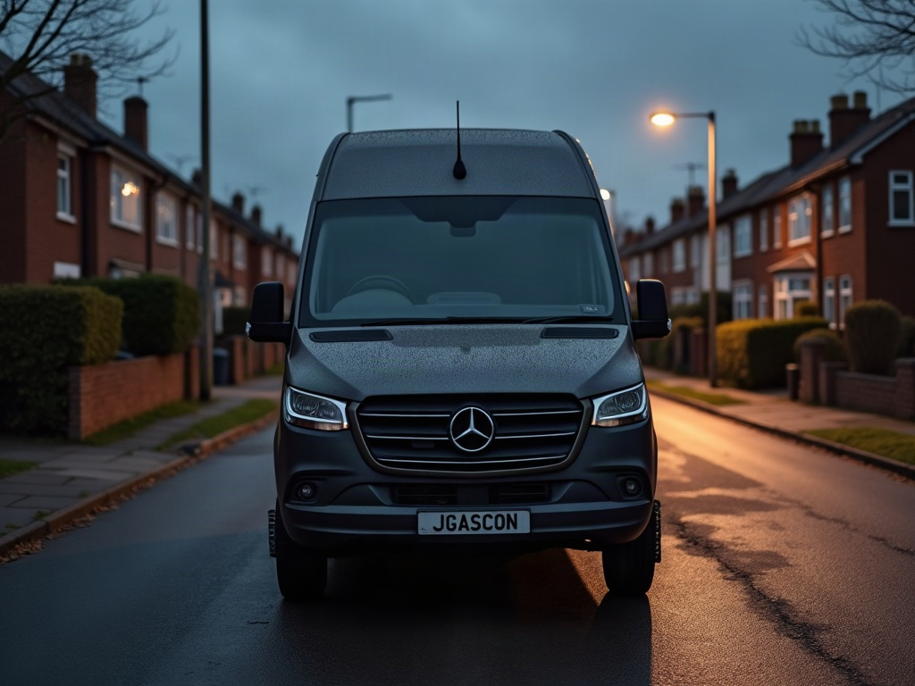 A photorealistic anthracite small delivery van — AI car build by @lebeldoris2