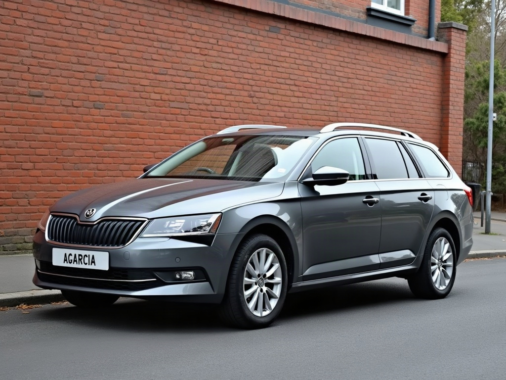 A photorealistic grey estate station wagon — AI car build by @agarcia