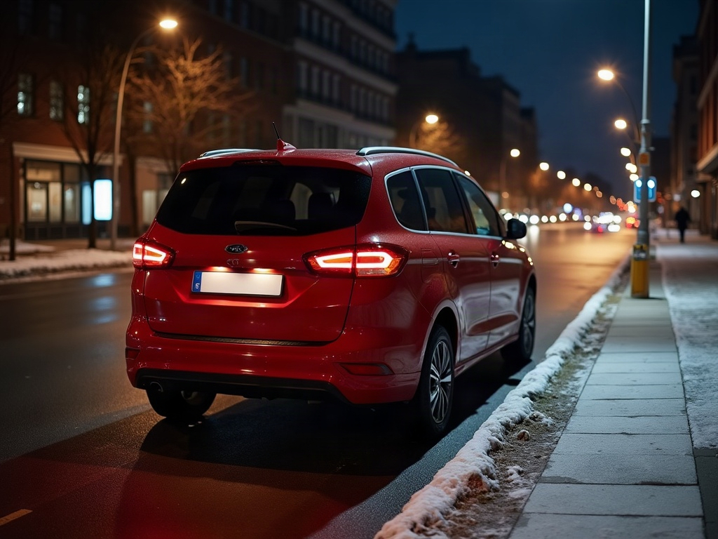 A photorealistic red small MPV people carrier — AI car build by @giuseppecardia