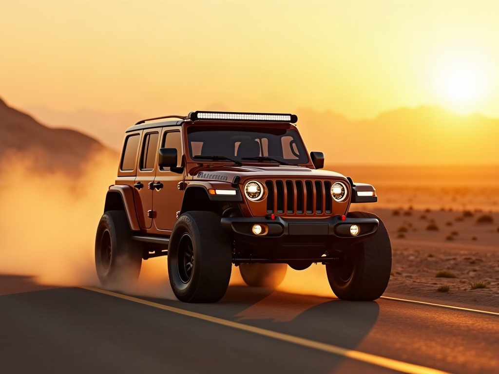 A photorealistic burnt bronze rugged off-road SUV with gunmetal mesh w — AI car build by @lidiannesanti
