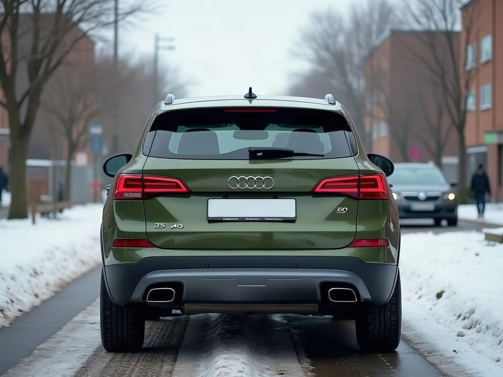 A photorealistic olive green crossover SUV — AI car build by @liveurlifetoday12345