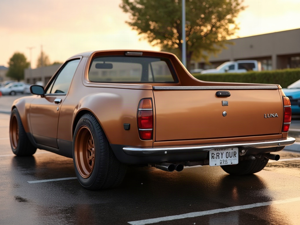 A photorealistic bronze small pickup — AI car build by @viney
