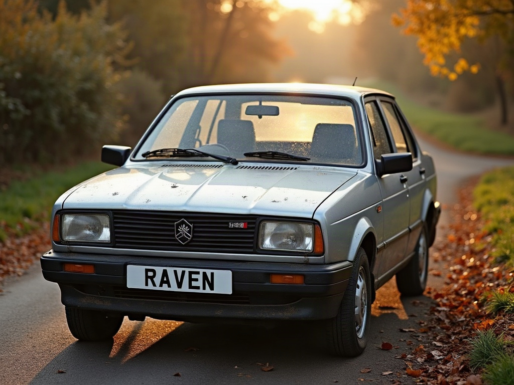 A photorealistic silver five-door hatchback — AI car build by @pamullo57