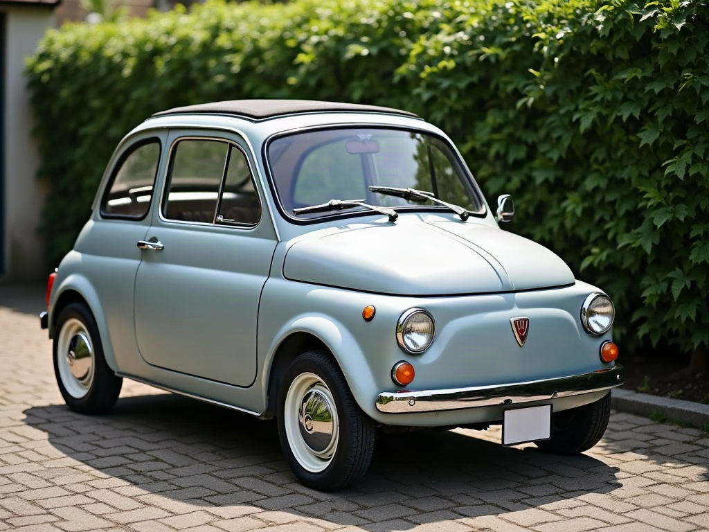A photorealistic matte grey city micro-car — AI car build by @tracytam321