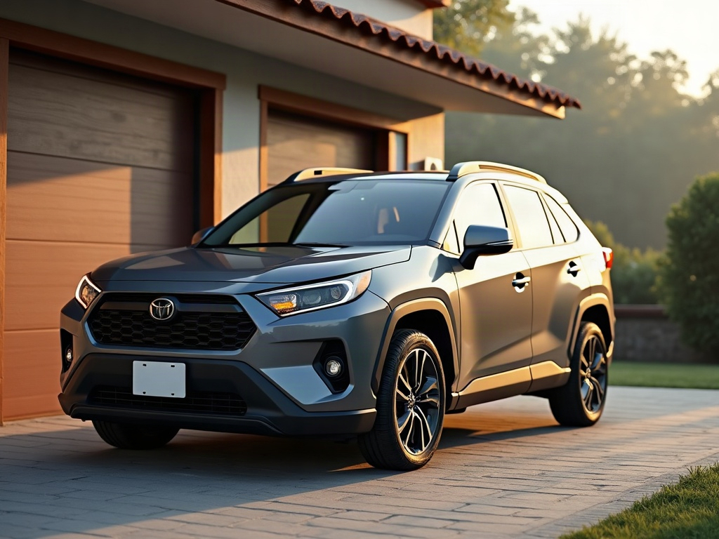 A photorealistic graphite grey boxy compact SUV — AI car build by @draungthu21