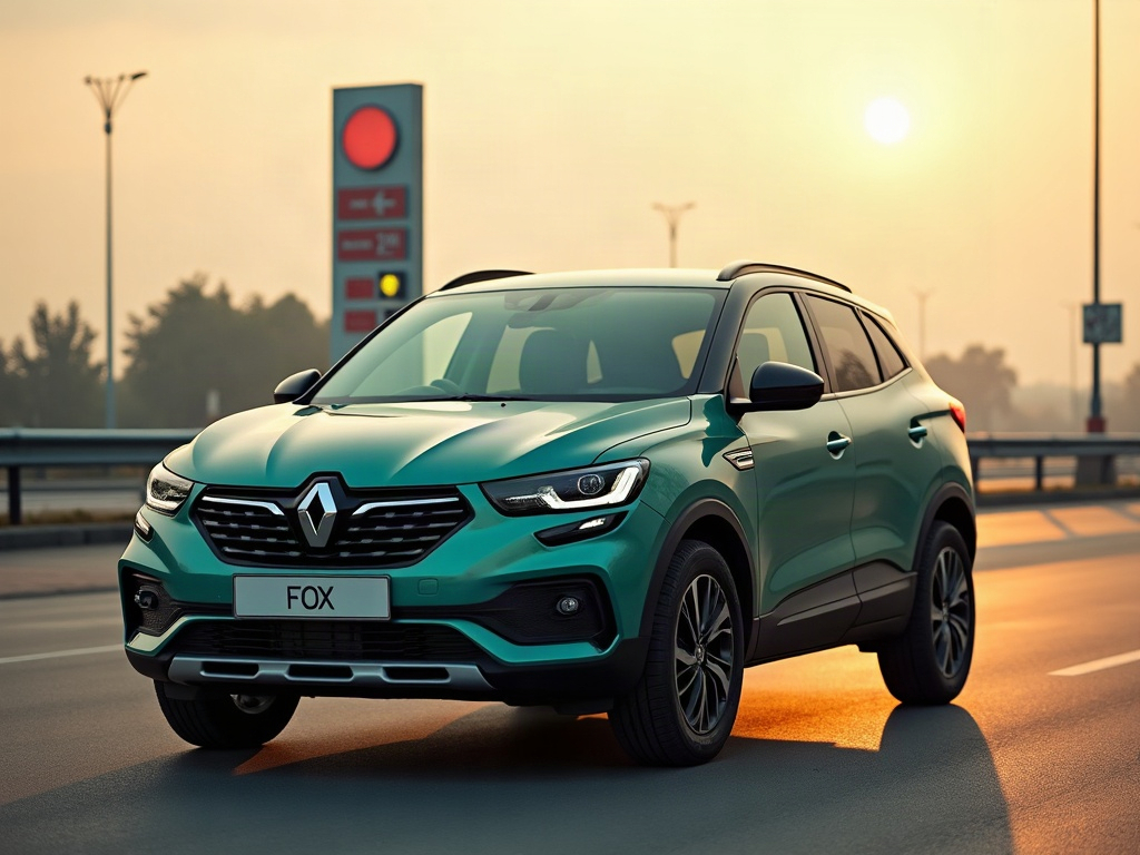 A photorealistic teal mid-size crossover — AI car build by @bbernard04