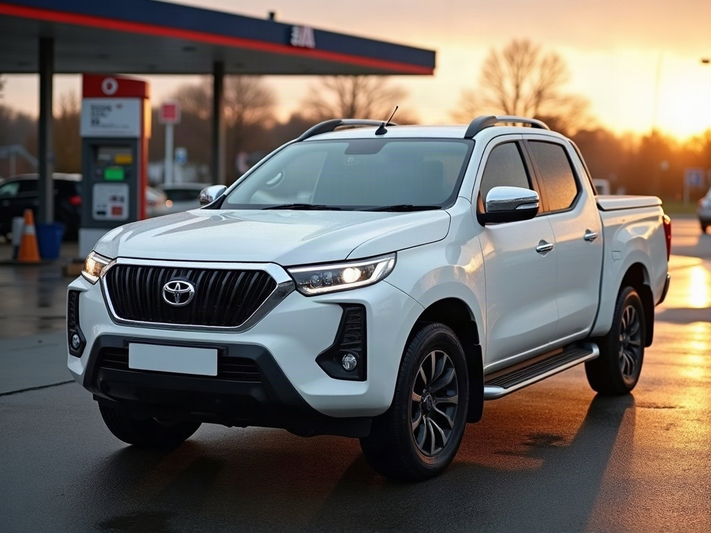 A photorealistic white double-cab pickup truck — AI car build by @finaldeath1988