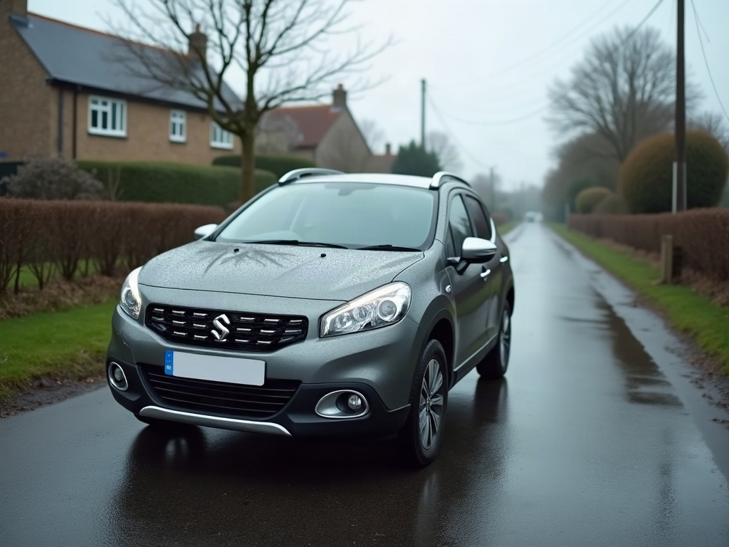 A photorealistic grey mid-size crossover — AI car build by @morganautret