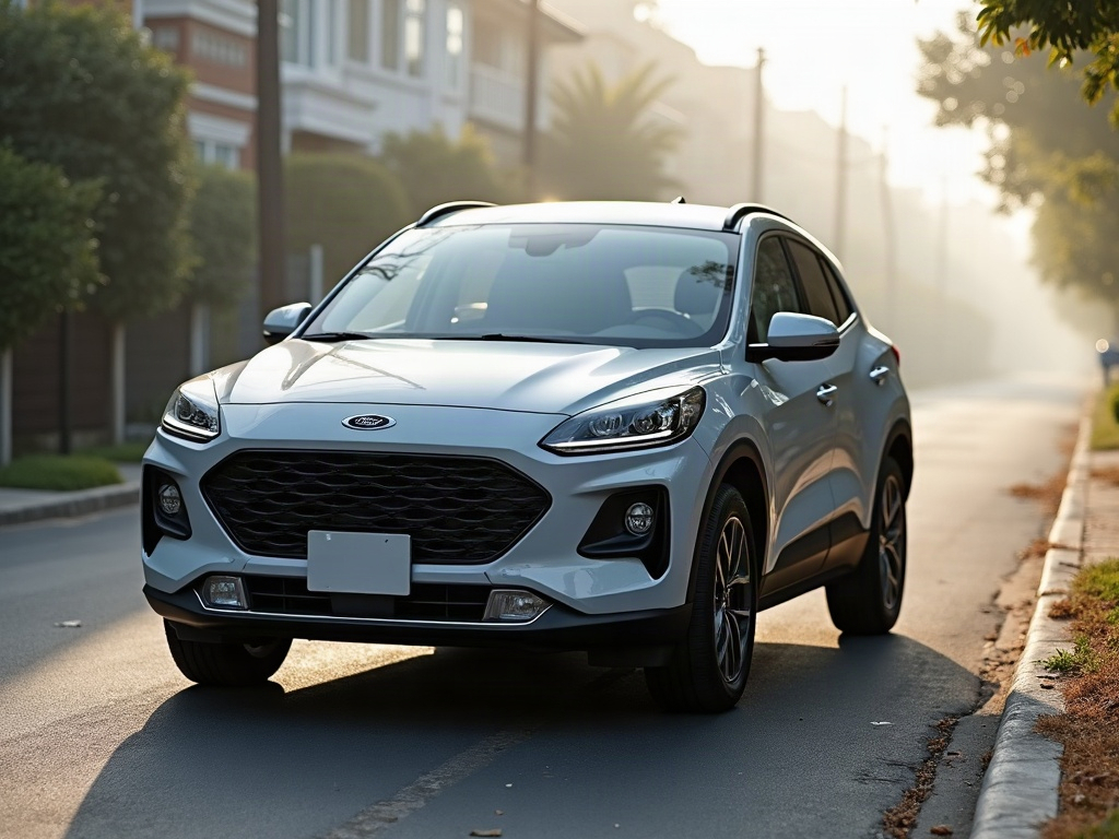 A photorealistic slate boxy compact SUV — AI car build by @li_mao219